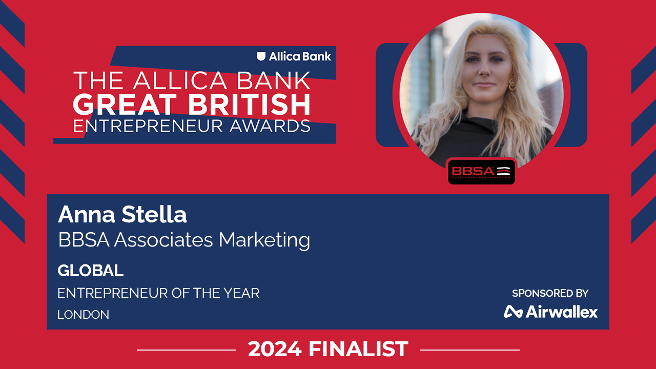 ANNA STELLA SHORTLISTED FOR THE PRESTIGIOUS GREAT BRITISH ENTREPRENEUR AWARDS 2024